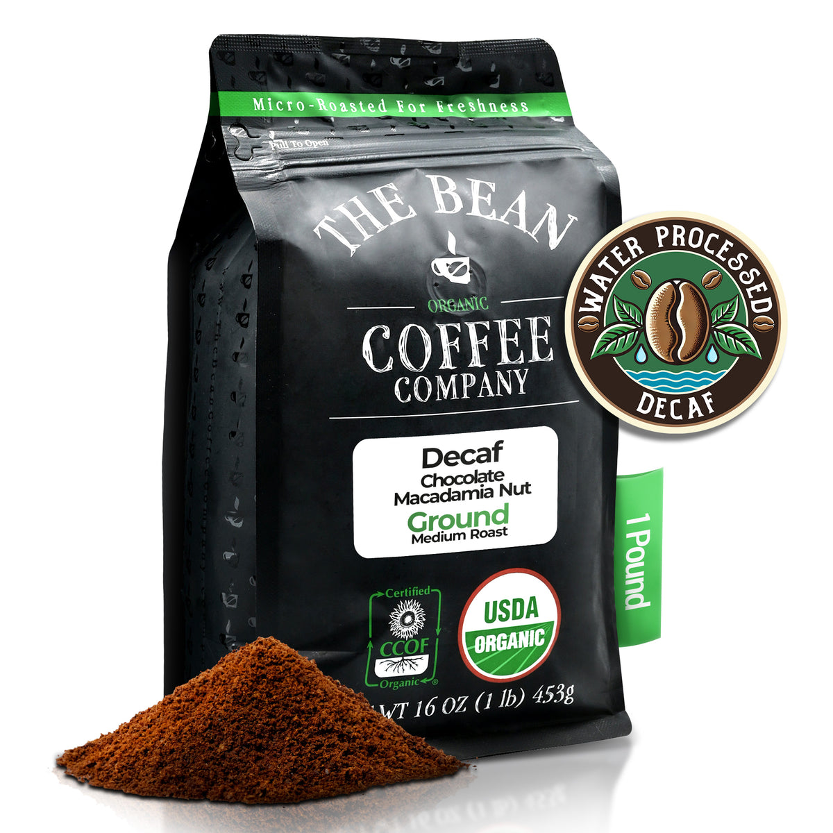 DECAF Organic Chocolate Macadamia Nut Flavored Coffee
