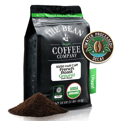 DECAF (Half Caff) Organic 50/50 French Roast