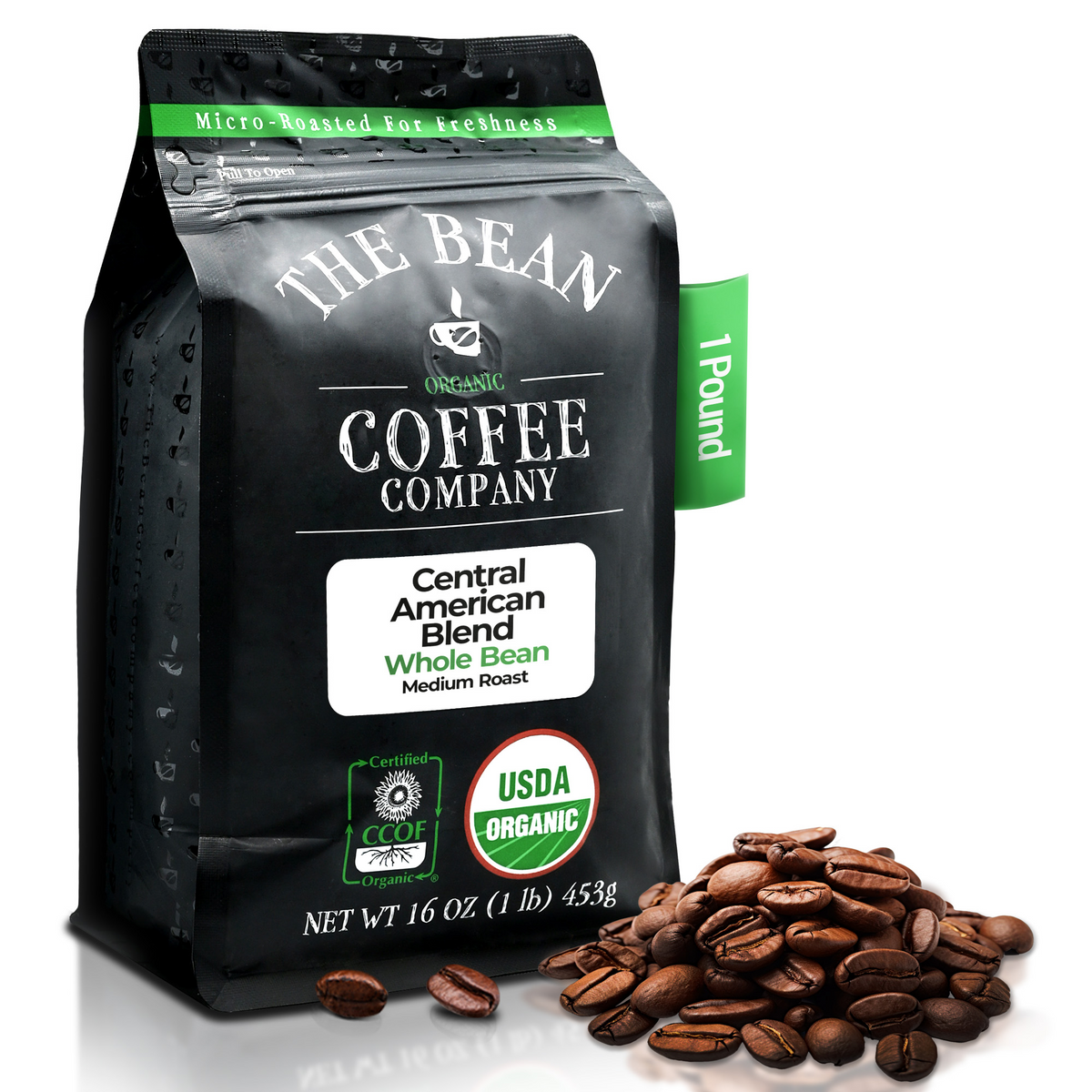 Organic Central America Blend Coffee, 1 lb whole bean bag