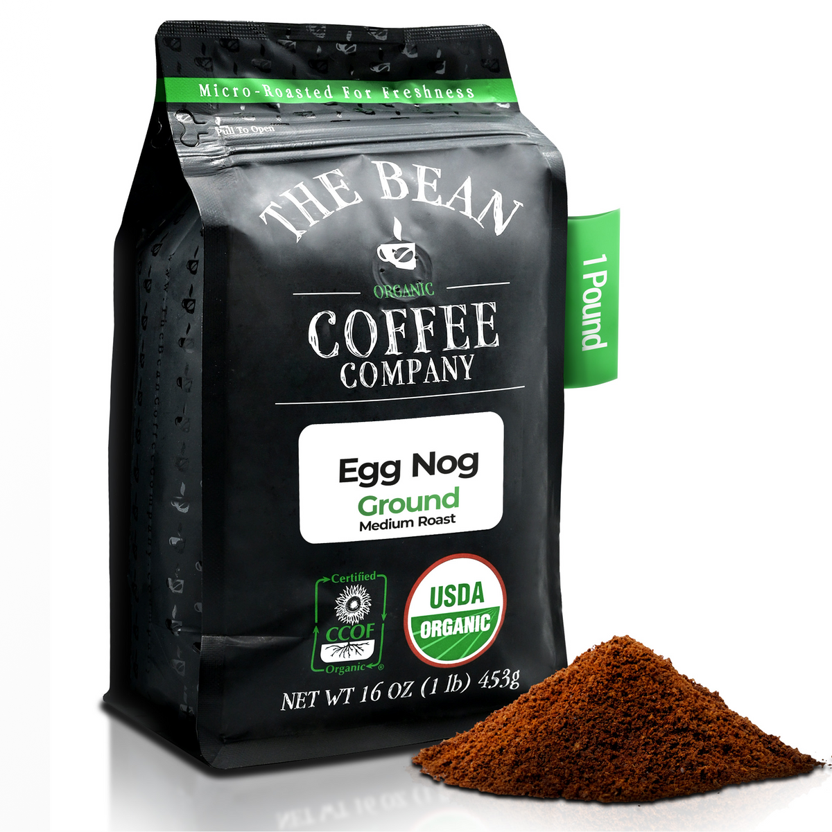 Organic Egg Nog Coffee, 1 lb ground bag