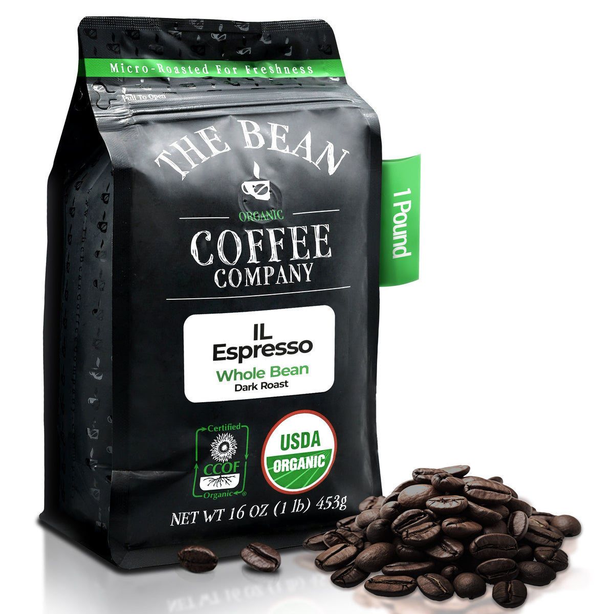 Organic Il Espresso ~ Classic Dark Roast Coffee, 1 lb whole bean bag