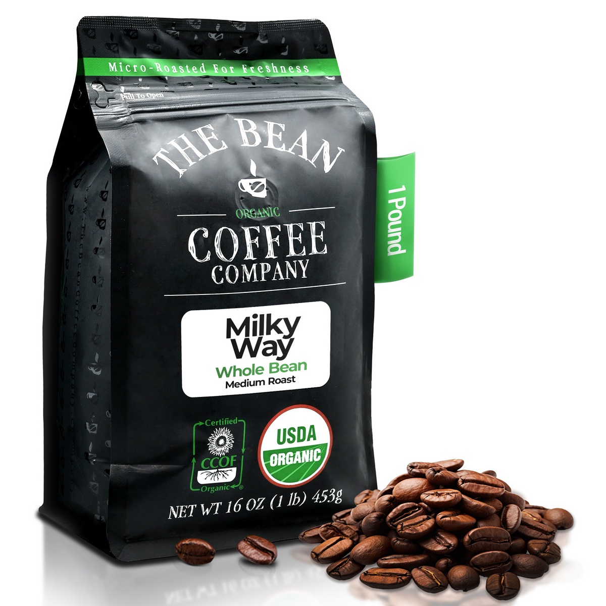 Organic Milky Way-Style Flavored Coffee, 1 lb whole bean bag