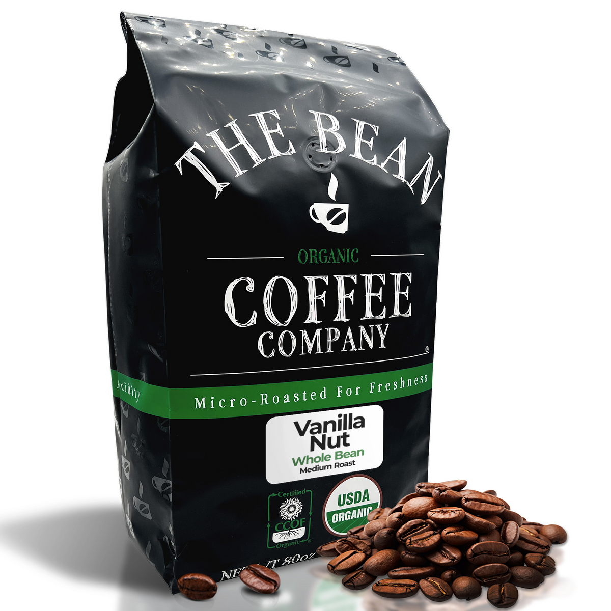 Organic Vanilla Nut, 5 lb whole bean bag